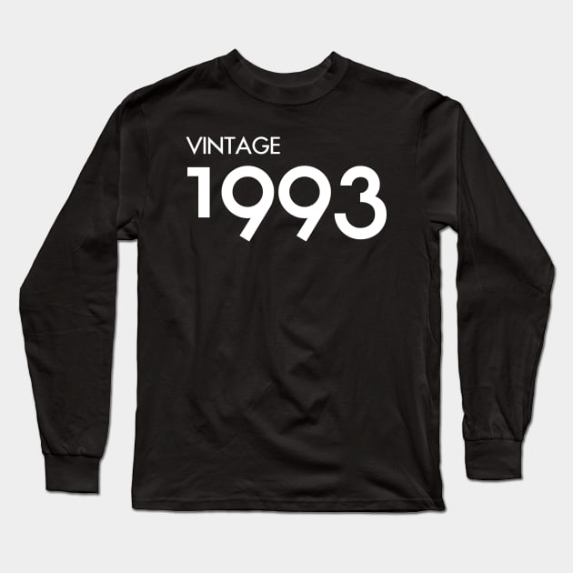 Vintage 1993 Gift 27th Birthday Party Long Sleeve T-Shirt by Damsin